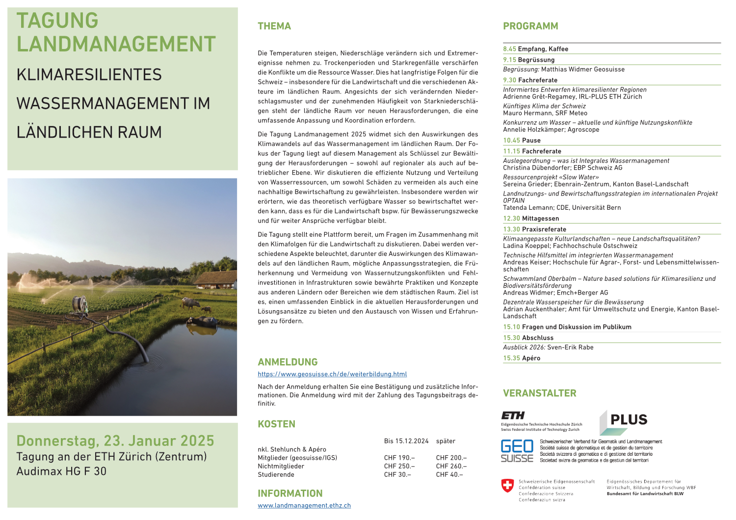 Flyer Tagung Landmanagement 2025